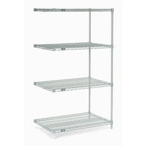 Nexel Wire Shelving Add-On, Poly-Z-Brite, 24"W X 24"D X 63"H