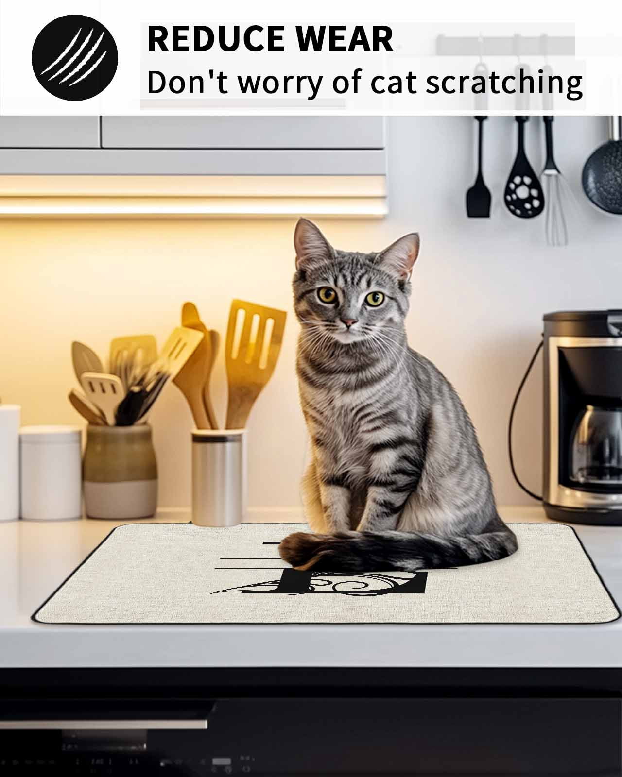 Stove Top Covers for Electric Stove, Letter L Glass Stovetop Cover Protector, Monogram Words Induction Cooktop Protector Oven Mat for Kitchen Countertop 24"x21"