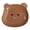 Brown, variant on Queroig Snack Plate Cute Bear Pattern Easy to Clean Stackable Round Edges Multipurpose Plastic Space Saving Fruit Dish Kitchen Tableware