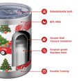 thumbnail image 4 of 12oz Tumblers Red Christmas Car Pattern Vacuum Insulated Stainless Steel Travel Tumbler Cups Mug with Lid and Straw for Beer,Coffee,Beverages with Cleaning Brush for Cold & Hot Drinks, 4 of 5