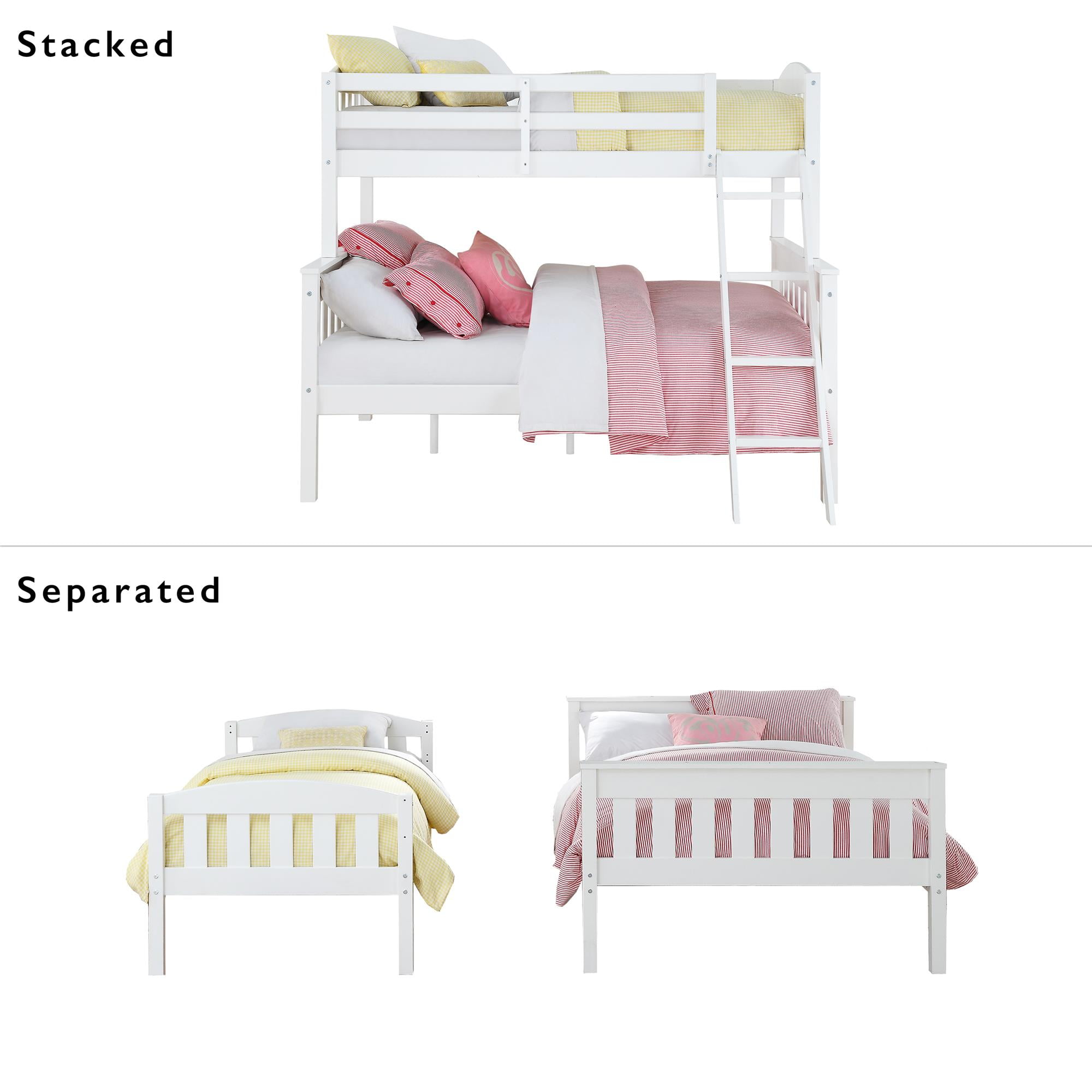 Dorel Living Airlie Twin Over Full Wood Bunk Bed Multiple Colors Dorel Living Airlie Twin Over Full Wood Bunk Bed Multiple Colors Com