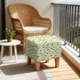 thumbnail image 4 of SCRAWLGOD St. Patrick's Day Shamrock Print Green Beige Stretch Ottoman Cover Square Ottoman Slipcovers for Foot Stool & Folding Storage Furniture Cover with Elastic Bottom for Home Decor, 4 of 7