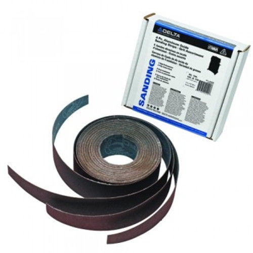 Delta 31-486 25 in. Assorted-Grit Drum Sander Aluminum Oxide Sanding Strips (3-Pack) by Delta