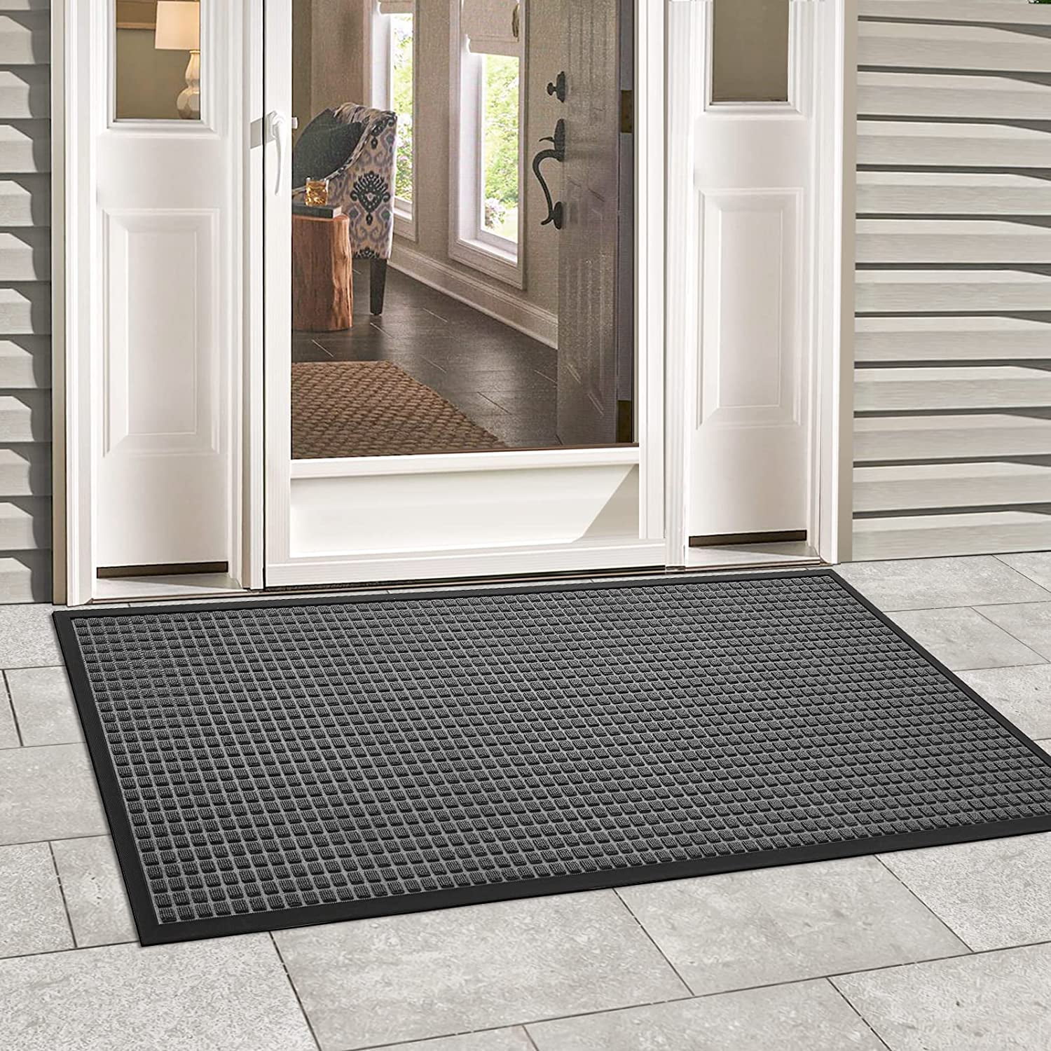 DEXI Front Door Mat Indoor Outdoor Doormat, Durable Heavy Duty
