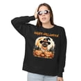 thumbnail image 2 of Happy Halloween Siamese Witches Hat Pumpkin Carving Sweatshirt Unisex Merch Cat Lover Kitten Owner Gifts - 02019, 2 of 6