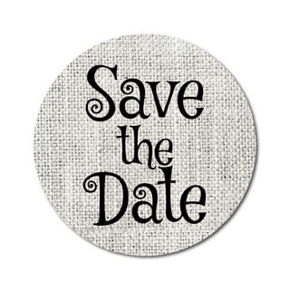 Darling Souvenir Round Rustic Leaf Border Save The Date Stickers Pack of 45  Pcs Gift-1.6 Inches