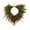 B-19069VV, variant on Thanksgiving Maple Leaf Fabric Wreath, 17.71" Ruffled Door Wreath with Vibrant Orange Autumn Leaves (D)