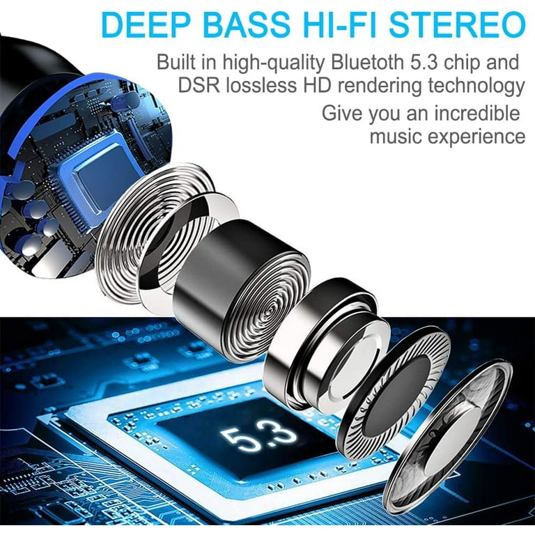 Motast Earbuds Bluetooth 5.3 Earbuds 140H Playtime Headphones HD Stereo Noise Cancelling Earphones in Ear Walmart