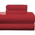 thumbnail image 1 of Pointehaven Flannel Deep Pocket Set with Oversized Flat Sheet, Full, Rococo Red, 1 of 1