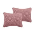 thumbnail image 6 of VCNY Home Mauve 3-Piece Grey Geometric Polyester Quilt Set, Full/Queen, 6 of 6
