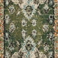 SAFAVIEH Monaco Toria Traditional Runner Rug, Forest Green/Light Blue