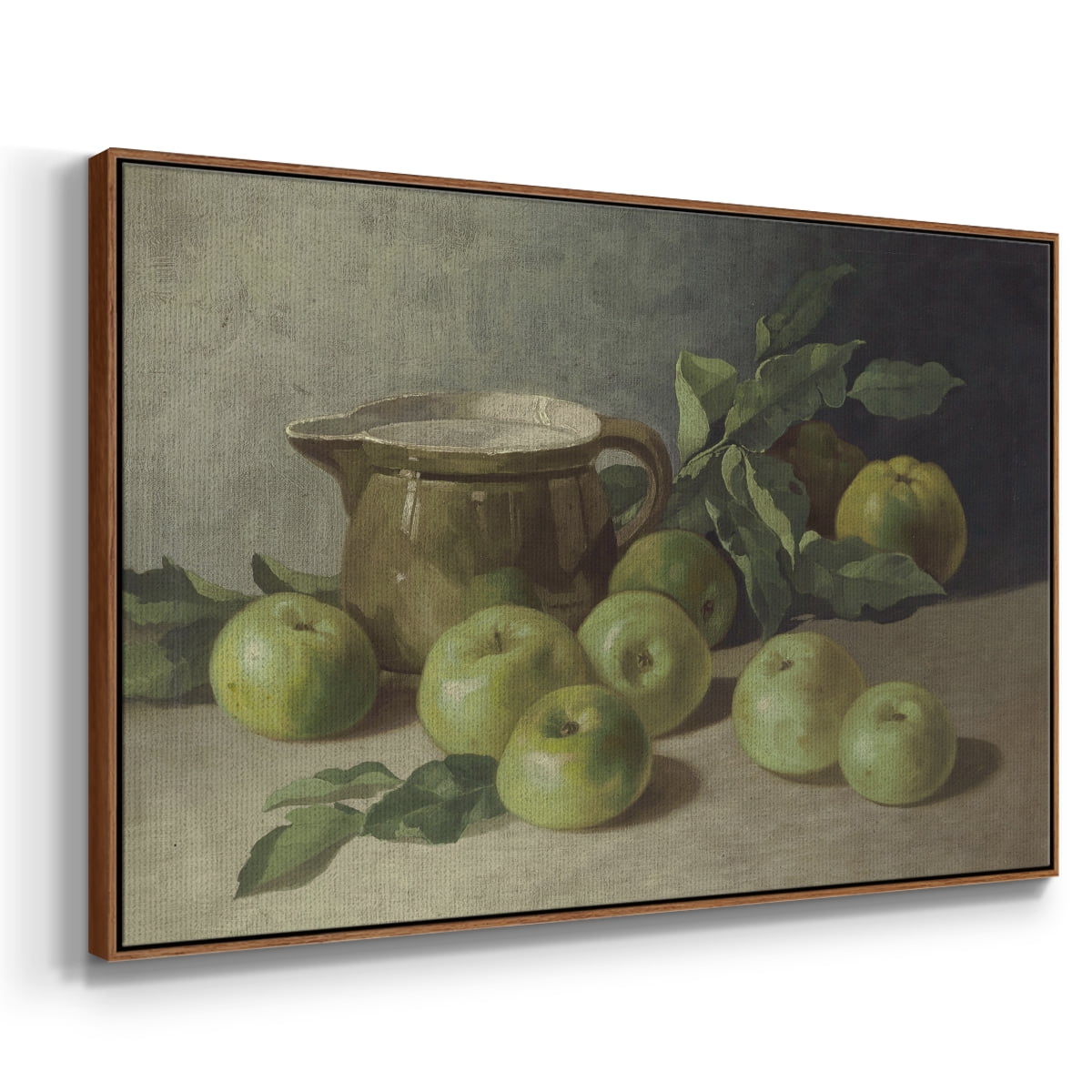 Vintage Botanical Print-LXXXVI By Wexford Home Framed in Walnut Wood Gallery Wrapped Canvas 25 in. x 37 in.