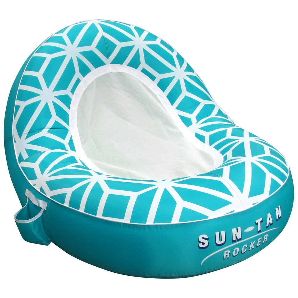 Sun Tan Rocker Inflatable Swimming Pool Lounger - Aqua - Walmart.com - Walmart.com