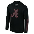 thumbnail image 2 of Men's Colosseum Black Alabama Crimson Tide Color Pop Active Blend 2-Hit Long Sleeve Hooded T-Shirt, 2 of 3