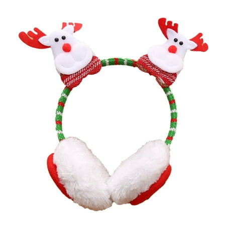 

Christmas Cartoon Earmuffs Adult Dress Up High End Head Buckle Hair Clip Head Hoop Gift Warm Earmuffs Gray J