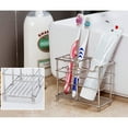 thumbnail image 2 of Yeacher Toothbrush Holder Stainless Steel Bathroom Toothpaste Rack Stand Multi-Functional Electric Toothbrush Organizer with 5 Slots, 2 of 8