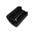 thumbnail image 2 of Cartera Larga De Dama Calavera Con Cremallera De Cuero Pu Color Negro, 2 of 5