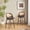 Black PU + Dark Walnut Finish, variant on GDF Studio Indoor Wood Bar Stools with Beige Fabric Upholstery, Curved Rattan Back, Walnut Finish, Set of 2