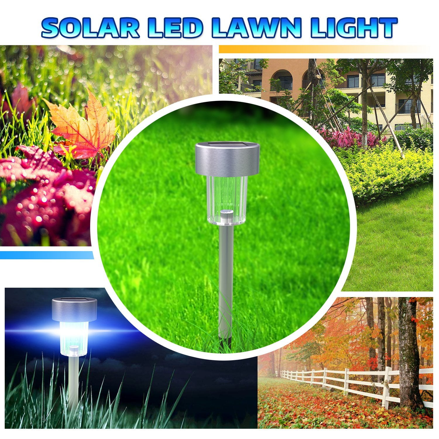 Ktaxon Solar Lights Outdoor 24 Pack LED Garden Lights,Landscape Lighting for Yard,Pathway,Patio,Lawn,Walkway,Driveway