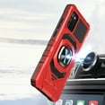 thumbnail image 5 of For Samsung Galaxy A02S Hybrid Dual Layer with Rotate Magnetic Ring Stand Holder Kickstand, Rugged Shockproof Anti-Scratch Protective Cover ,Xpm Phone Case [Red], 5 of 6