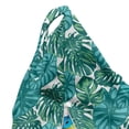 thumbnail image 5 of Exotic Lounger Chair Bag, Continuous Jungle Foliage Pattern with Tropical Leaves, High Capacity Storage with Handle Container, Lounger Size, Teal Dark Teal, by Ambesonne, 5 of 5