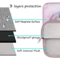 thumbnail image 3 of Mosiso 13.3 inch Laptop Sleeve for MacBook Pro 14 inch M4 M3 M2 M1 Lenovo Dell HP Asus Acer, Protective Neoprene Notebook Bag with Small Case, Pink Marble, 3 of 7