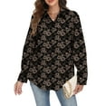 thumbnail image 6 of VDJ Button Down Shirts for Women Lapel Long Sleeve Blouses Business Work Shirt Blouses Dressy Casual Collared Tops Size XXL, 6 of 9