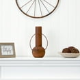 thumbnail image 3 of Nearly Natural 14in. Contemporary Metal Vase, Rust, 3 of 3