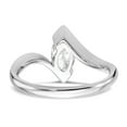 thumbnail image 5 of Solid 14k White Gold Marquise Bezel Solitaire Engagement Ring with CZ Cubic Zirconia Size 7.5, 5 of 8