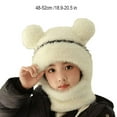 thumbnail image 2 of Bear Mask Hat, Love My Bear Hat & Ski Mask, 3 in 1 Plush Balaclava Ski Mask for Women & Men, Cute Winter Face Mask with Bear Ears, Windproof Hooded Scarf Hat, 2 of 7