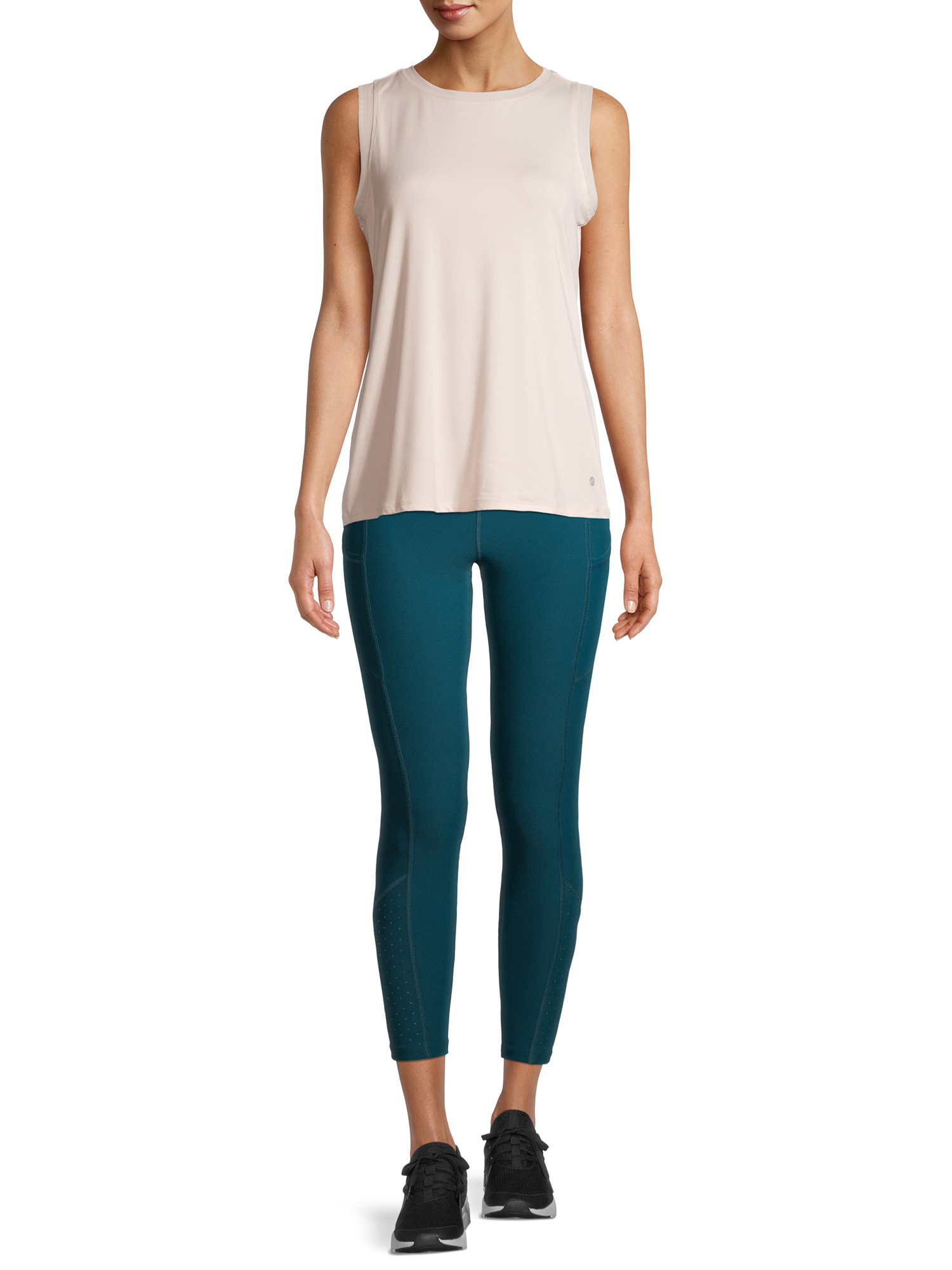 Apana Women's Active Tank Top with Mesh Trim