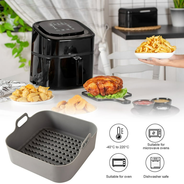 Air Fryer Silicone Pot Thick Reusable Silicone Square Air Fryer