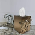 thumbnail image 6 of The Vintage Rose Collection Tissue Box Cover in Gold and Antique Gold Aluminum and Brass Tissue Box Holder for Bathroom, 6 of 6