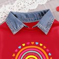thumbnail image 5 of TOWED22 Toddler Baby Girl Clothes Fall Outfits Long Sleeve Sweatshirt Tops + Pants Set 2 Piece Outfits for Girls,Watermelon Red,2-3 Y, 5 of 8