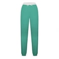 thumbnail image 4 of USNSM Women's Plus Size Pants High-Waisted Drawstring Ankle Banded Sweatpants Solid Color Jogging Trousers with Pockets Mint Green S, 4 of 4