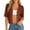 Coffee, variant on Lixiuxyad Women's Cropped Cardigan Short Sleeve Open-Front Button Down Knit Crochet Cardigan,Brown