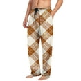 thumbnail image 5 of Yteetum Men's Christmas Pajamas Pants ComfortSoft Cotton Plaid Print Sleepwear Pajamas Pants Mens Checked Elastic Waist Straight Vintage Lounge Pant Plaid Loose Pjs Bottoms Trousers Xmas Winter, 5 of 9