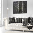 thumbnail image 3 of Designart Black and White Birch Forest - Abstract Throw Pillow - 16x16, 3 of 5