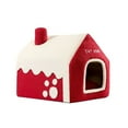 thumbnail image 2 of LACKUST Christmas Pet Litter and Gifts,Dog bed for Indoor Clearance,Cat and Dog House, Winter Warm Pet Bed for Small to Medium Dogs,red, 2 of 6