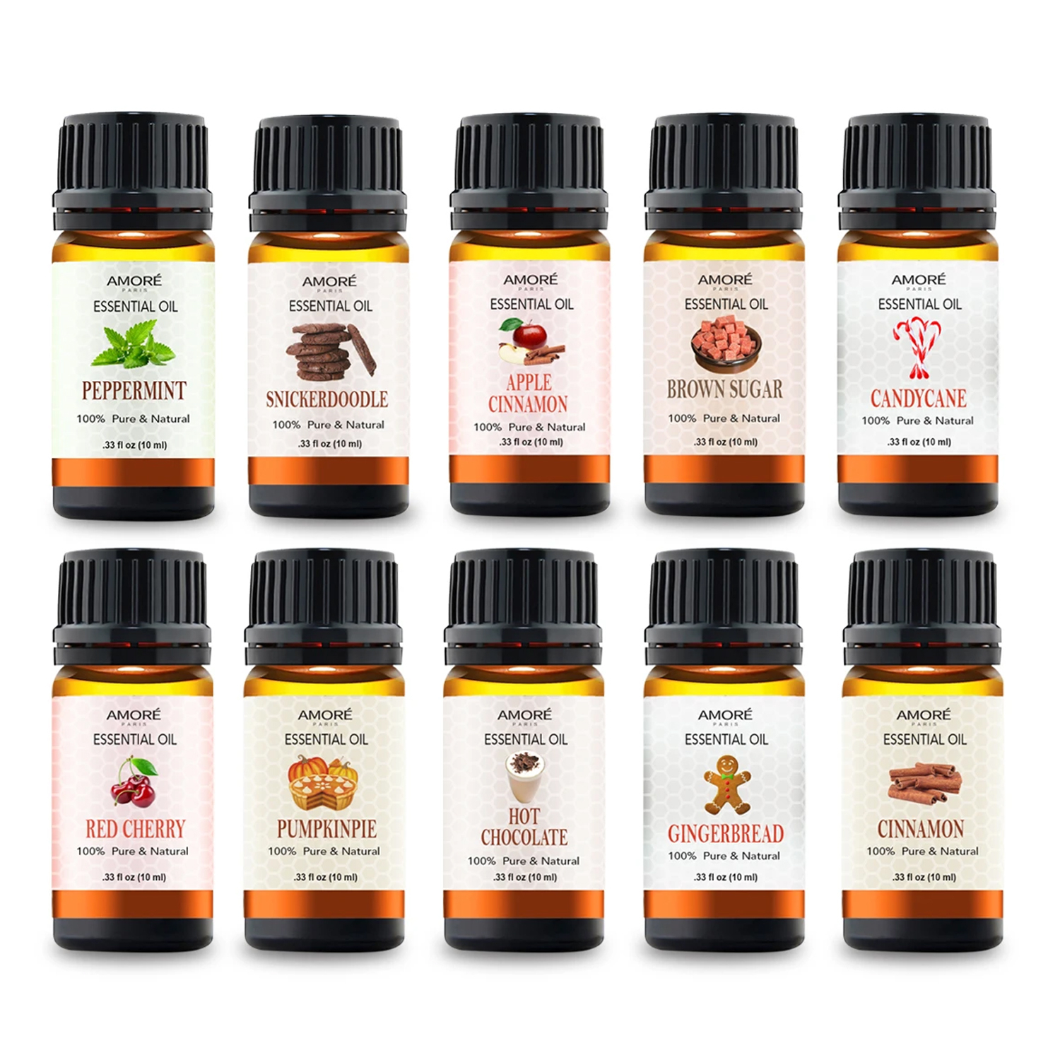 Holiday Collection Therapeutic-Grade Aromatherapy Essential Oil Set (10-Piece)-OLDSKU