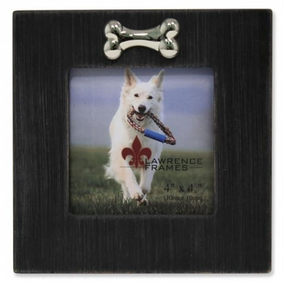 Lawrence Frames 545644 Wash Dog Frame With Bone Ornament - Black- 1.0 in.
