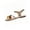 Gold, variant on Womens Flat Sandals Dressy Cute Summer Metallic Sparkly Open Toe Slides Vacation Beach Ankle Strap Sandals
