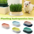 thumbnail image 1 of Hydroponic Cat Grass Planter Tray Plastic Catnip Cat Grass Box Soil Free Cat Grass Growing Box Cats Snack Tray, 1 of 5