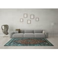 thumbnail image 3 of Ahgly Company Indoor Square Persian Light Blue Traditional Area Rugs, 8' Square, 3 of 4