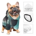 thumbnail image 3 of Honeii Surfing Shark Print Small Dog Hoodies Pet Hooded Sweatshirts Fall Winter Puppy Cat Sweaters Warm Clothes for Small Dogs Outfits Costume-Medium, 3 of 7