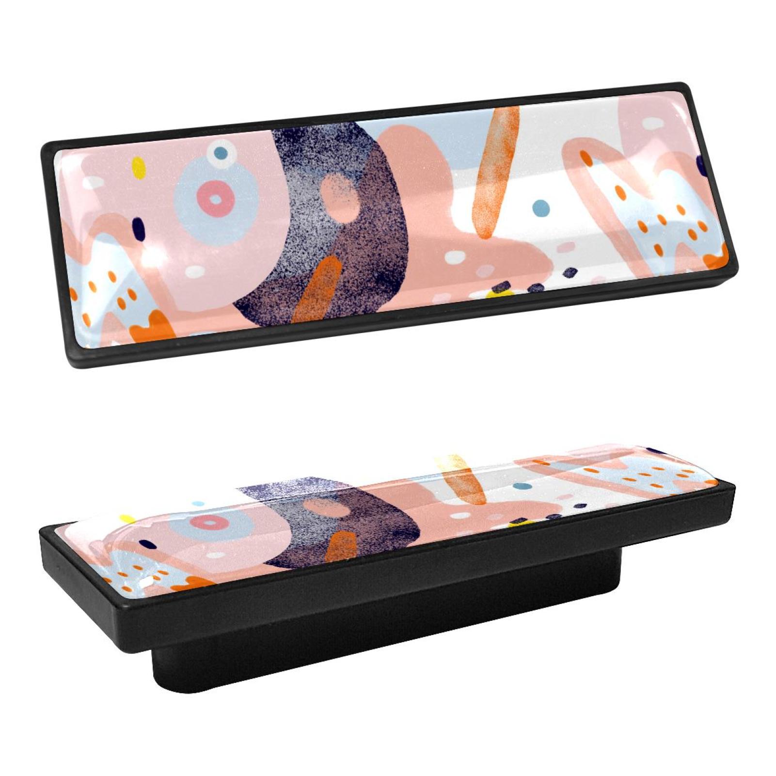 4 Pcs Rectangle Handle Cupboard Knob Drawer Pulls Handle Random