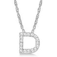 thumbnail image 1 of Petite Pave Diamond Initial Pendant Necklace 14k White Gold, 1 of 1