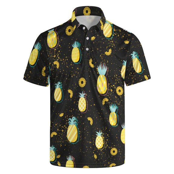 Polo Shirts for Men Short Sleeve Collared Golf Polos Casual Shirt Summer Comfortable Printed T Shirt Leisure Shirt