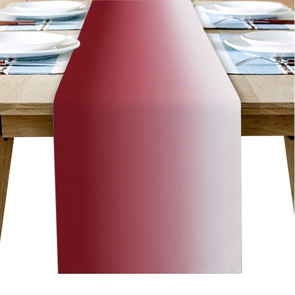 Hokiten Table Runners 72 Inches Long Dress Scarves, Red Beige Ombre Farmhouse Kitchen/Dining Table Runner, Coffee Tablerunners, Abstract Modern Art Gradient 14x72 Inch