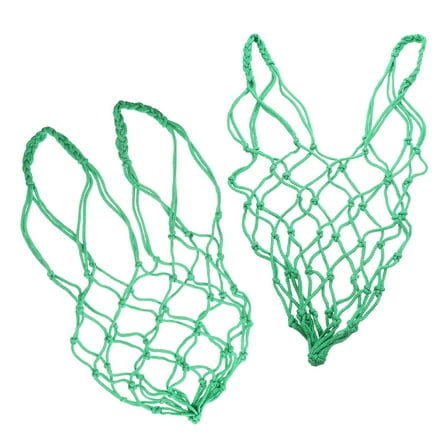 LOLIPPYY Worgeous 2-Pack Slow Hay Nets with Nylon Mesh and Hanging Design, Efficient Animal Feeding Solution for Farms